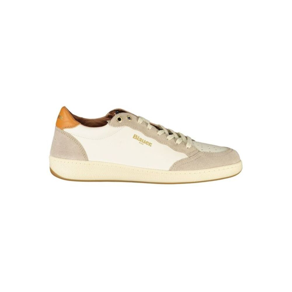 Blauer White Leather Men Men's Sneaker